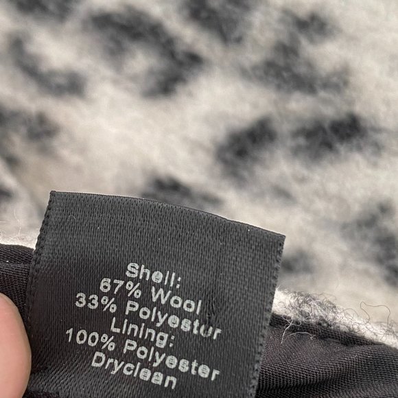 Ann Taylor Snow Leopard Print Wool Blend Skirt US6 - Picture 6 of 6